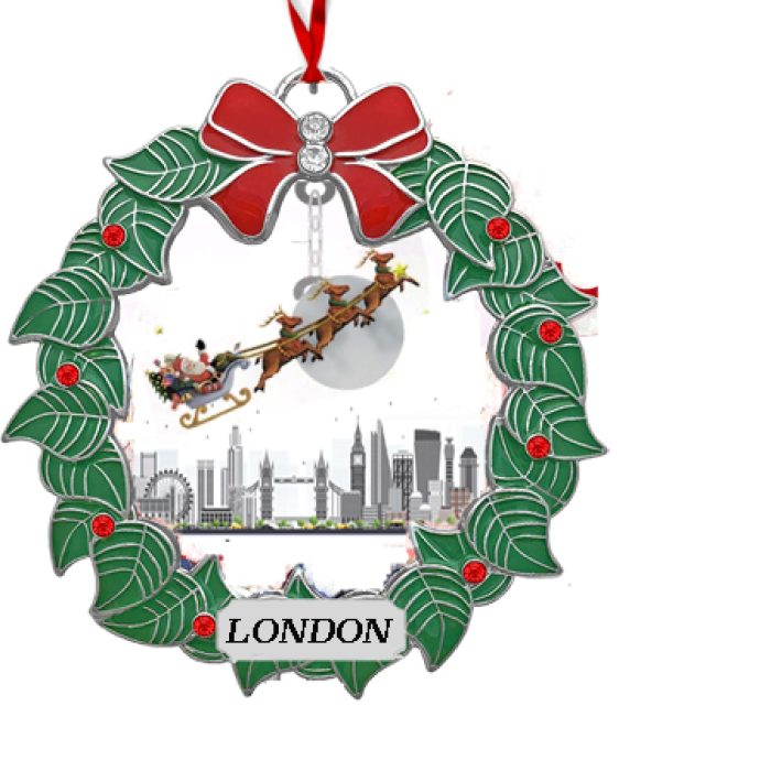 NEW SANTA OVER LONDON ornament copy
