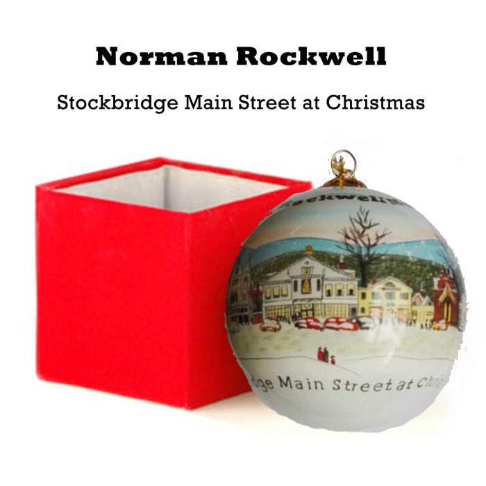 Norman Rockwell Museum inside painted glass ball Ornament
