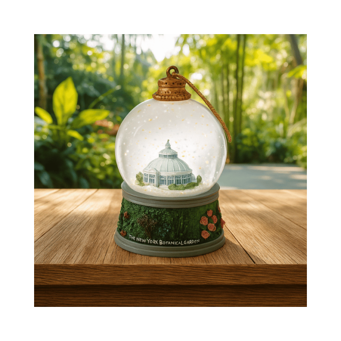 New York Botanical Garden custom snow globe - handcrafted collectible designed by Silverstone Design